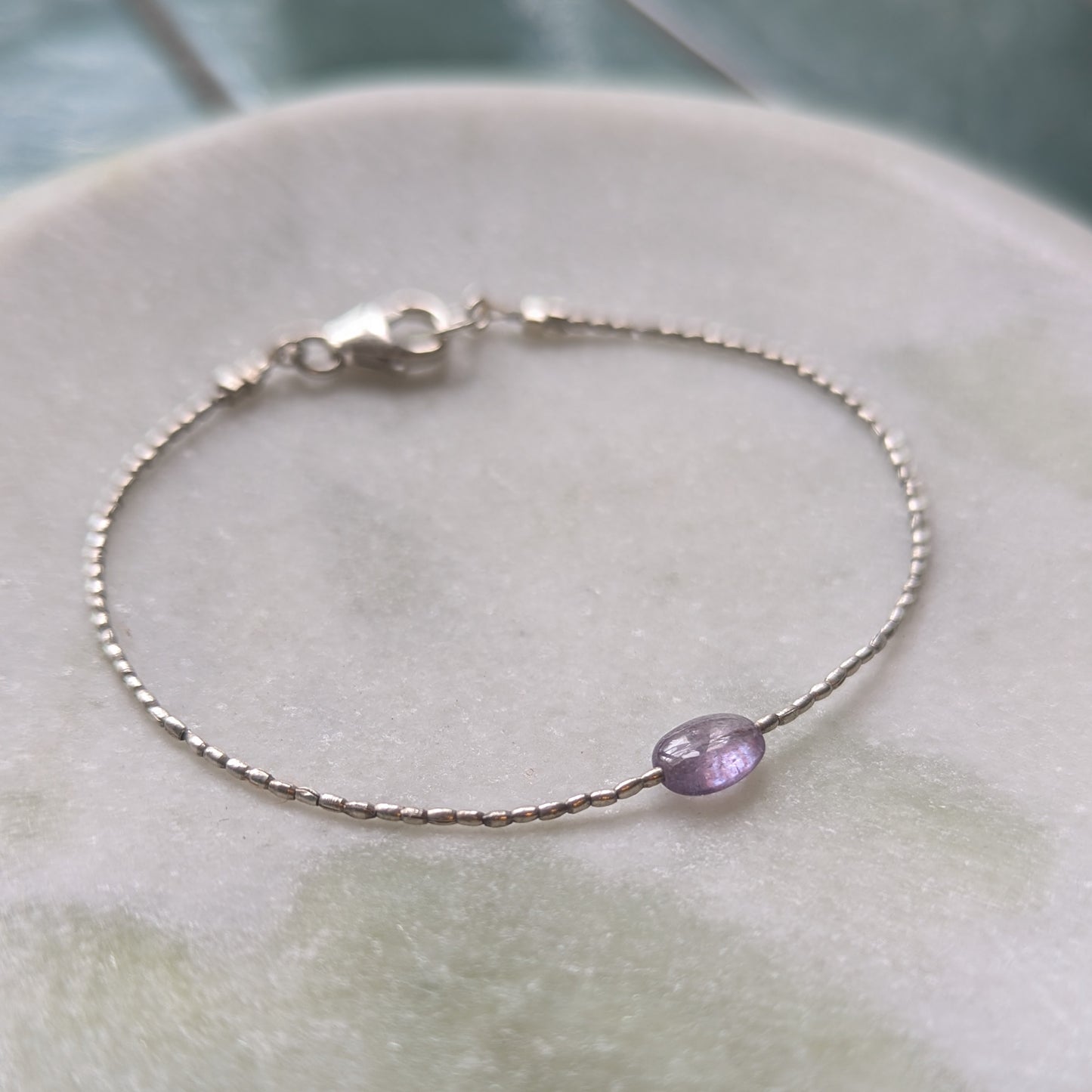 Sidhe silver and purple sapphire bracelet