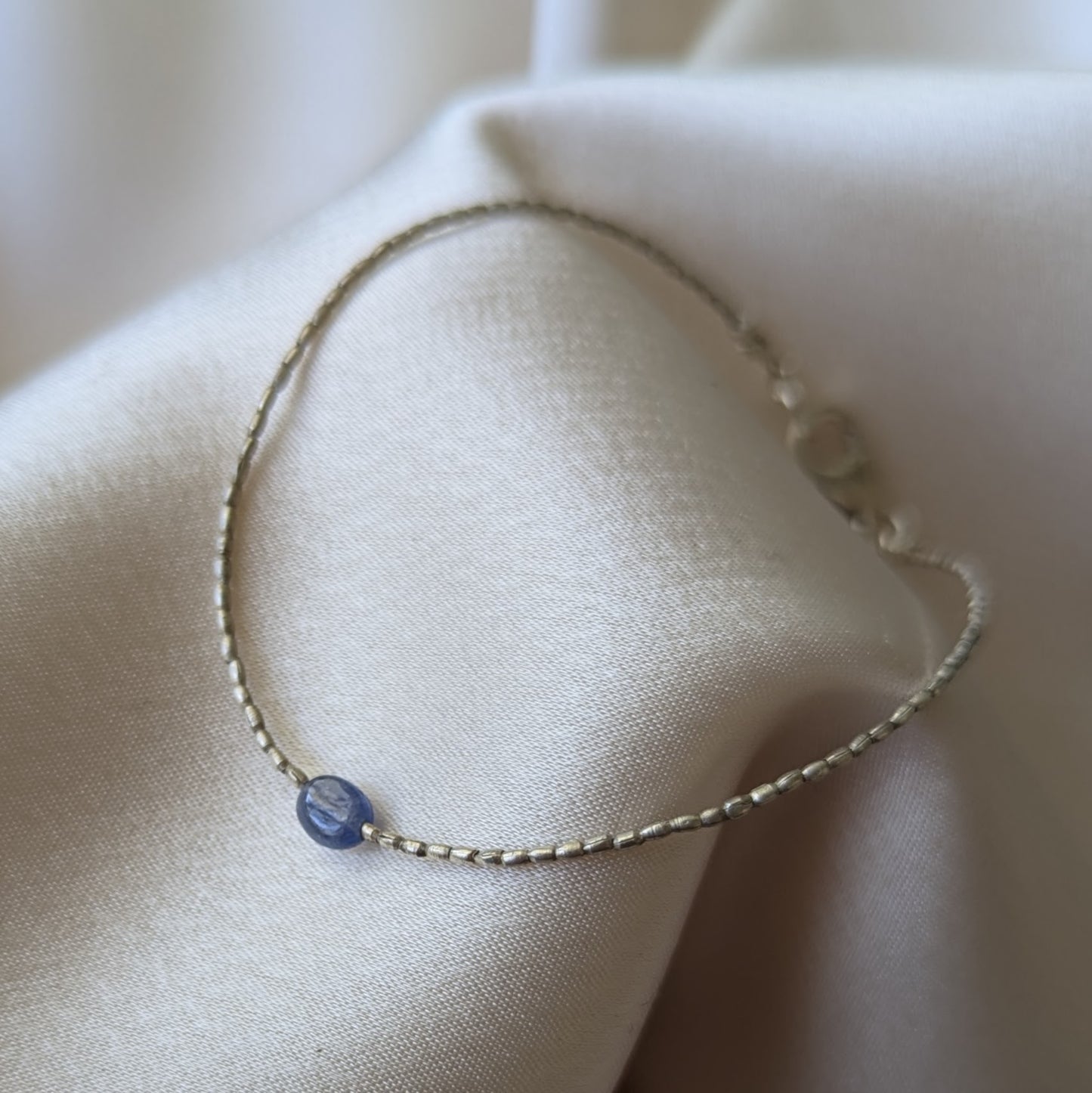 Sidhe silver and blue sapphire bracelet