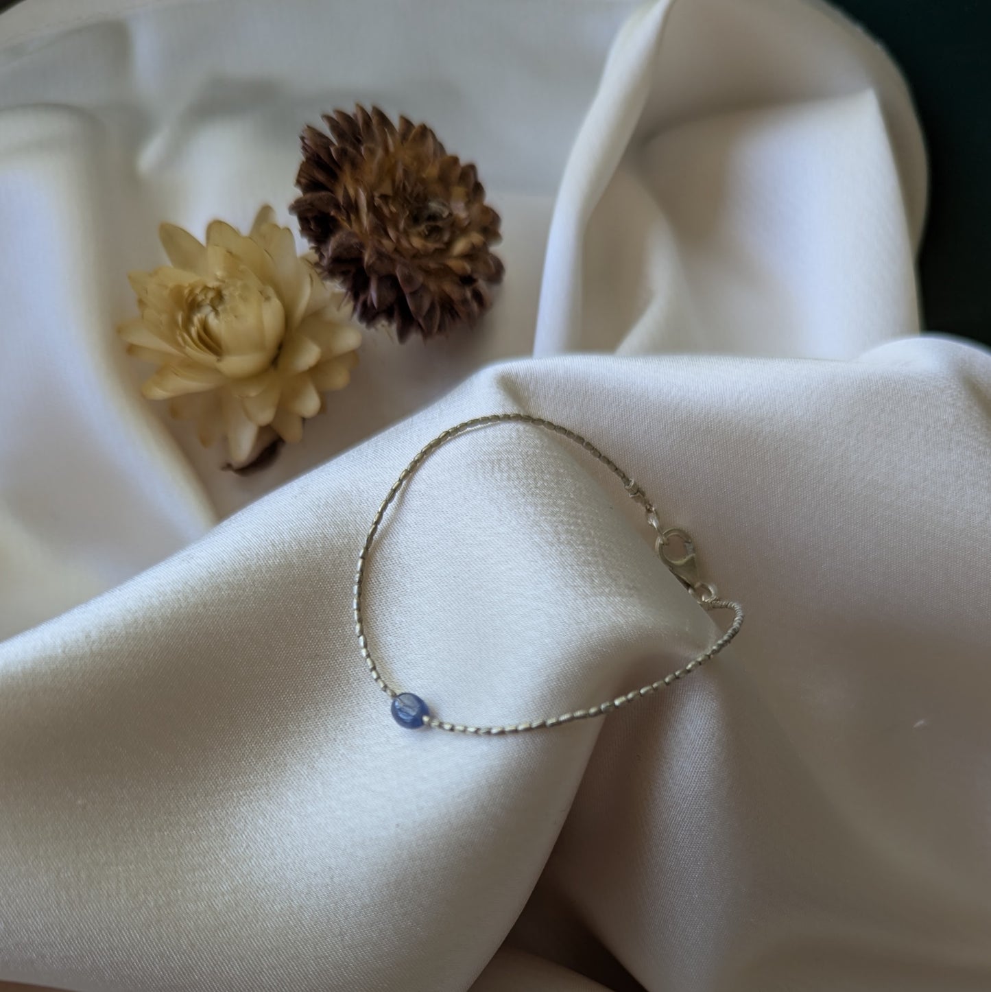 Sidhe silver and blue sapphire bracelet