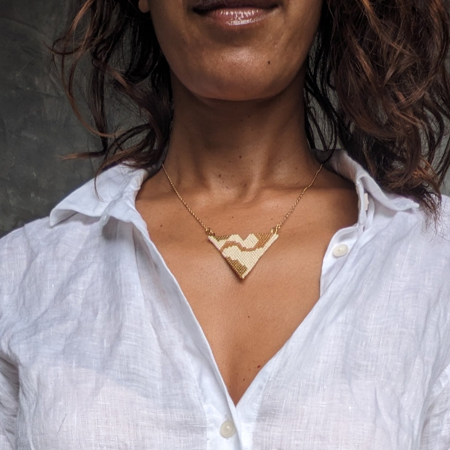 Down with his Crown Pendant Necklace